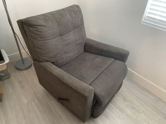 Grey Cloth Recliner