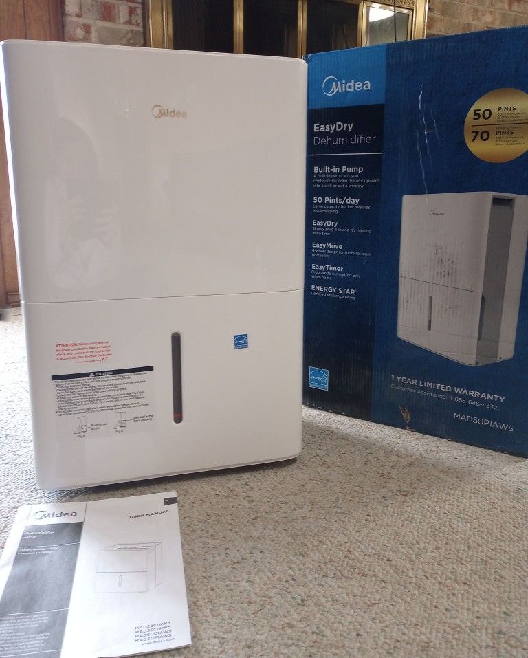 Midea 4,500 Sq. Ft. Energy Star Certified Dehumidifier With Pump