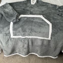 three to four X hoodie blanket