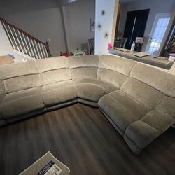 Curved Grey sectional
