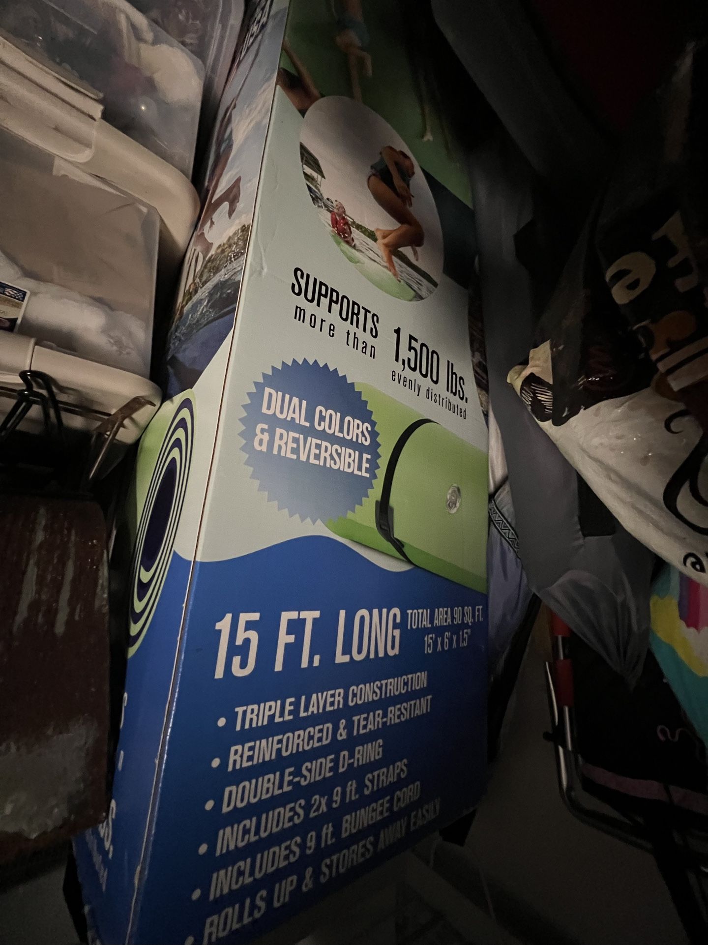 New In Box. 15ftx6ft Floating Mat For Water. This Size Is Almost Sold Out Everywhere.