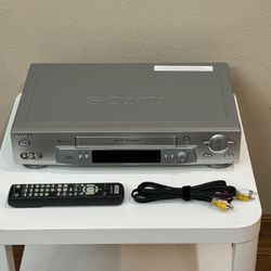 Sony VCR/VHS Player Recorder Hifi Stereo with Remote, Cables & Manual (Read Description)