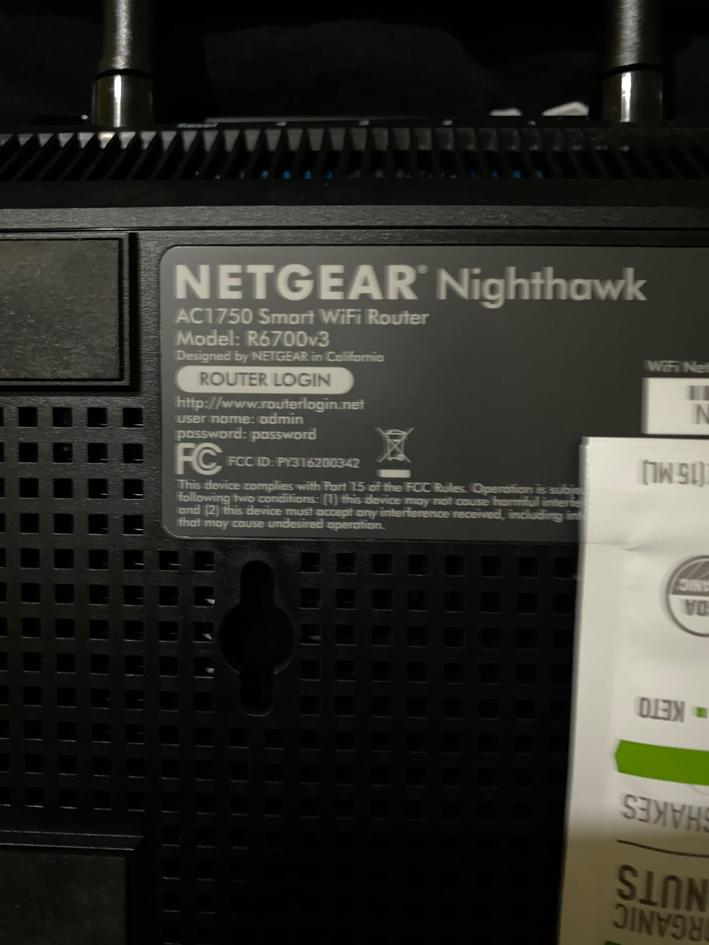 Netgear Nighthawk AC 1750 smart WiFi Router (barely used)