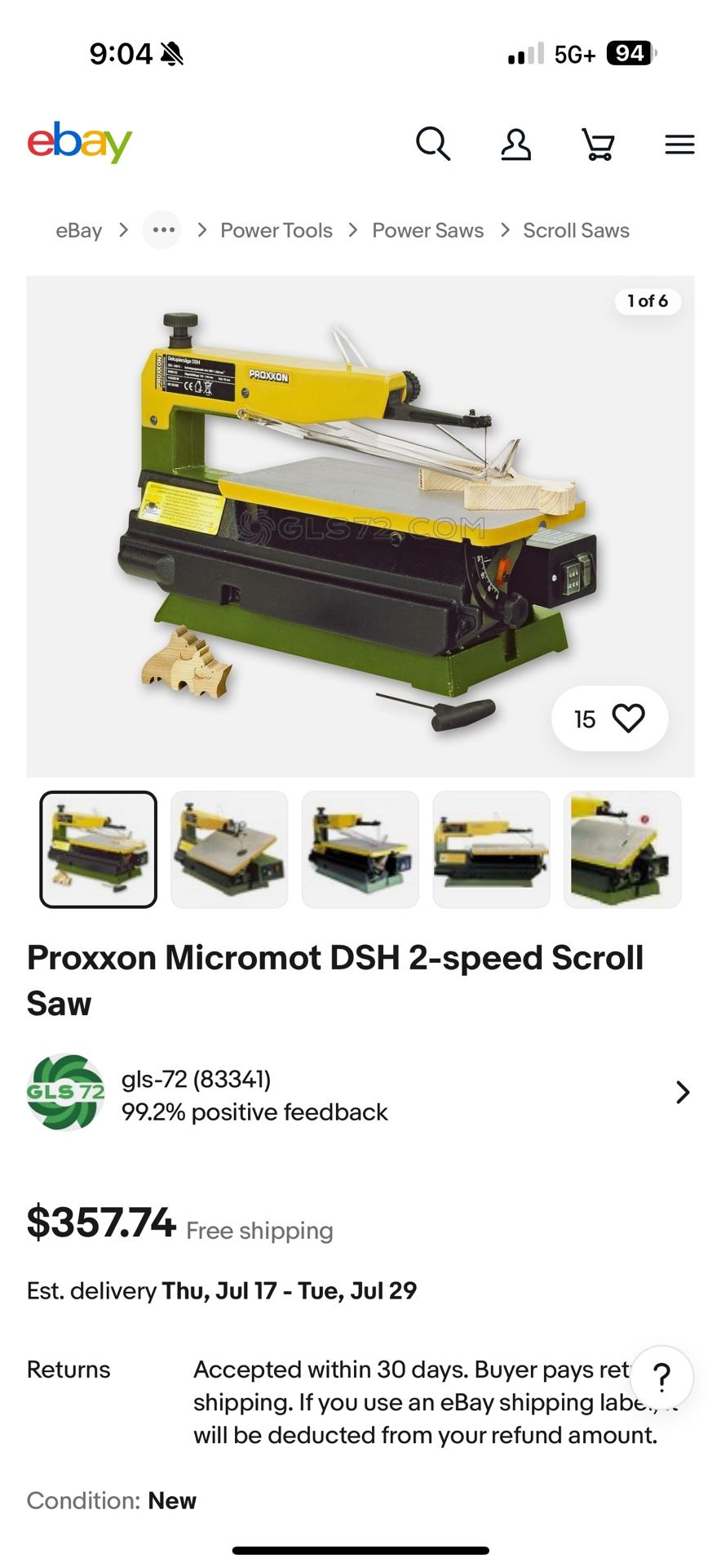 Proxxon Scroll Saw Dsh/E