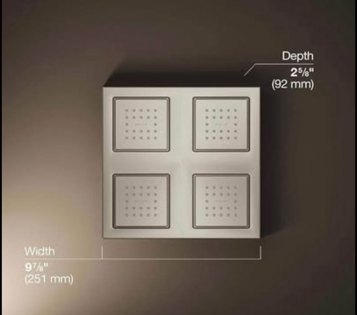 Rain shower head/panel
