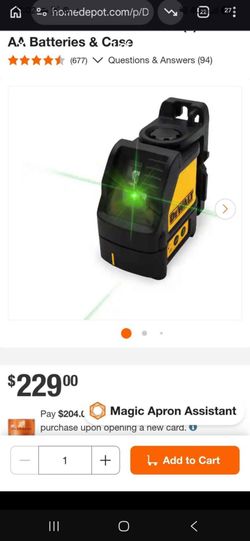 DEWALT Green Cross Line Laser Level