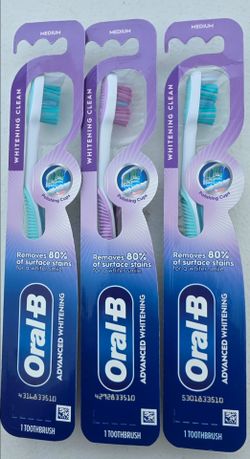 (3) Oral-B Advanced Whitening Toothbrush, Medium