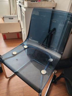 Modern Acrylic Chairs with Chrome Frame