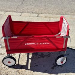 3-in-1 EZ Fold Wagon, Radio Flyer Collapsible Utility Cart for Kids & Cargo, 18 Months and Up, Red