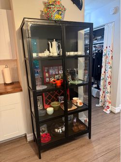 Handmade Fair Trade Iron & Glass Cabinet