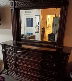 Dresser and mirror