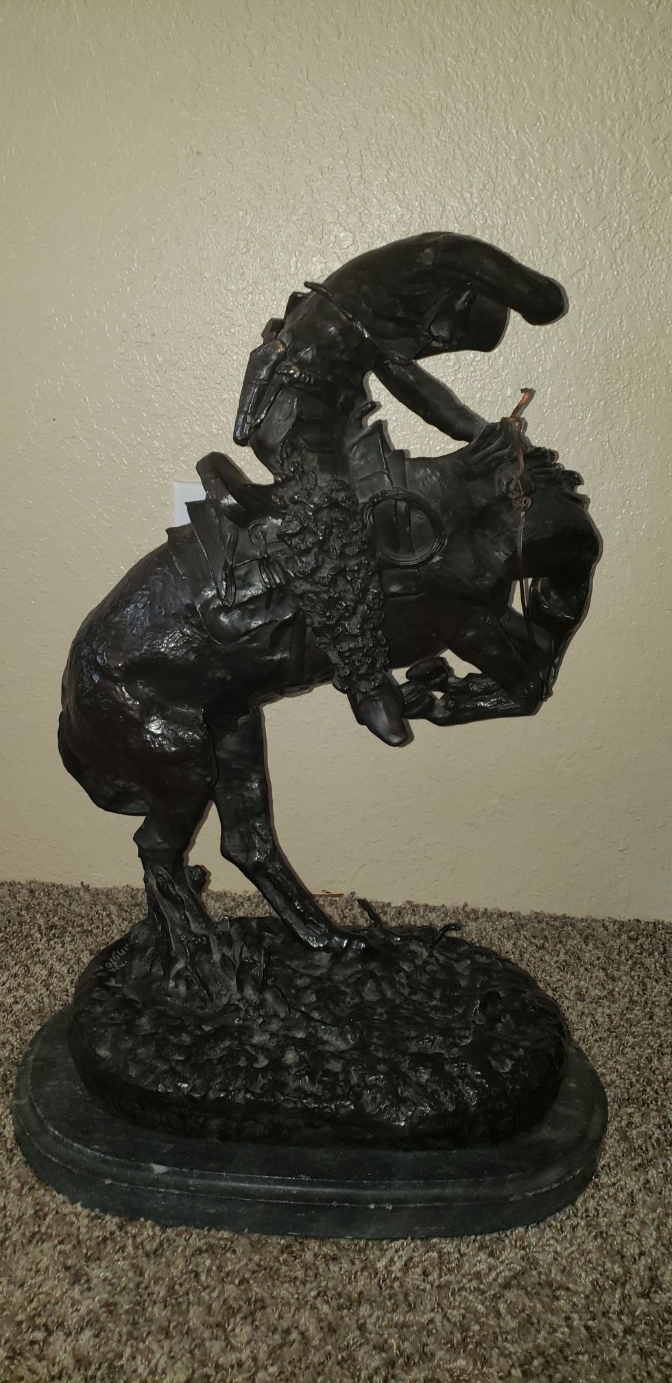 Frederic Remington Rattlesnake Bronze statue