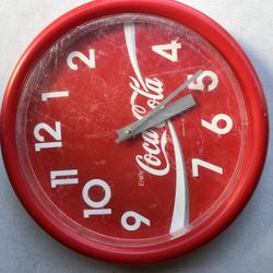 Coca Cola Wall Clock Works. 