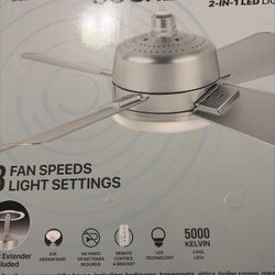 2-in-1 LED Light Bulb Ceiling Fan