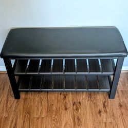Shoe Rack Cushioned Bench