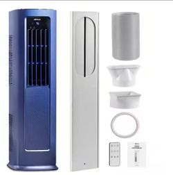 4in1 Portable Air Conditioner Cools 9,000 (DOE) BTU, Cover 900 sq.ft. with Heat, Dehum, AC unit with Remote, 24Hr Timer