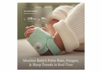 Owlet Dream Sock Smart Baby Monitor, Better Sleep for Baby & You FDA-Cleared Monitor, Tracks Pulse Rate & Oxygen With Real-Time Alerts, Predicts Sleep