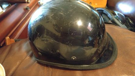 Black German Style Motorcycle Helmet size L