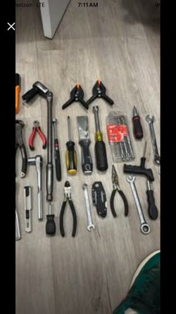 Huge lot of tools,tool bag, jump starter, air inflator & more