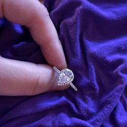 Pear Shape Sterling Silver Cubic Zirconia 