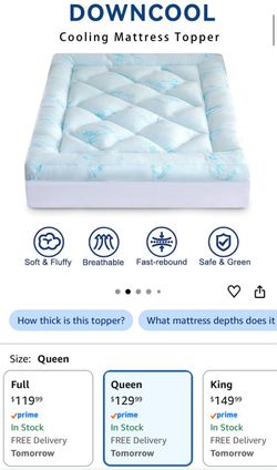 Downcool Cooling Mattress Topper – Queen