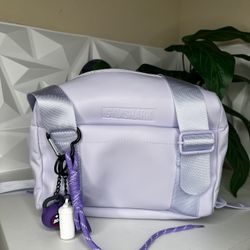 Brand New Gymshark Crossbody / Mini Gym Bag – Lavender + Bag Charms