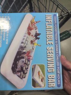 Inflatable service tray