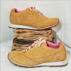 Timberland Metro Slim Camel Pink EUC 8.5