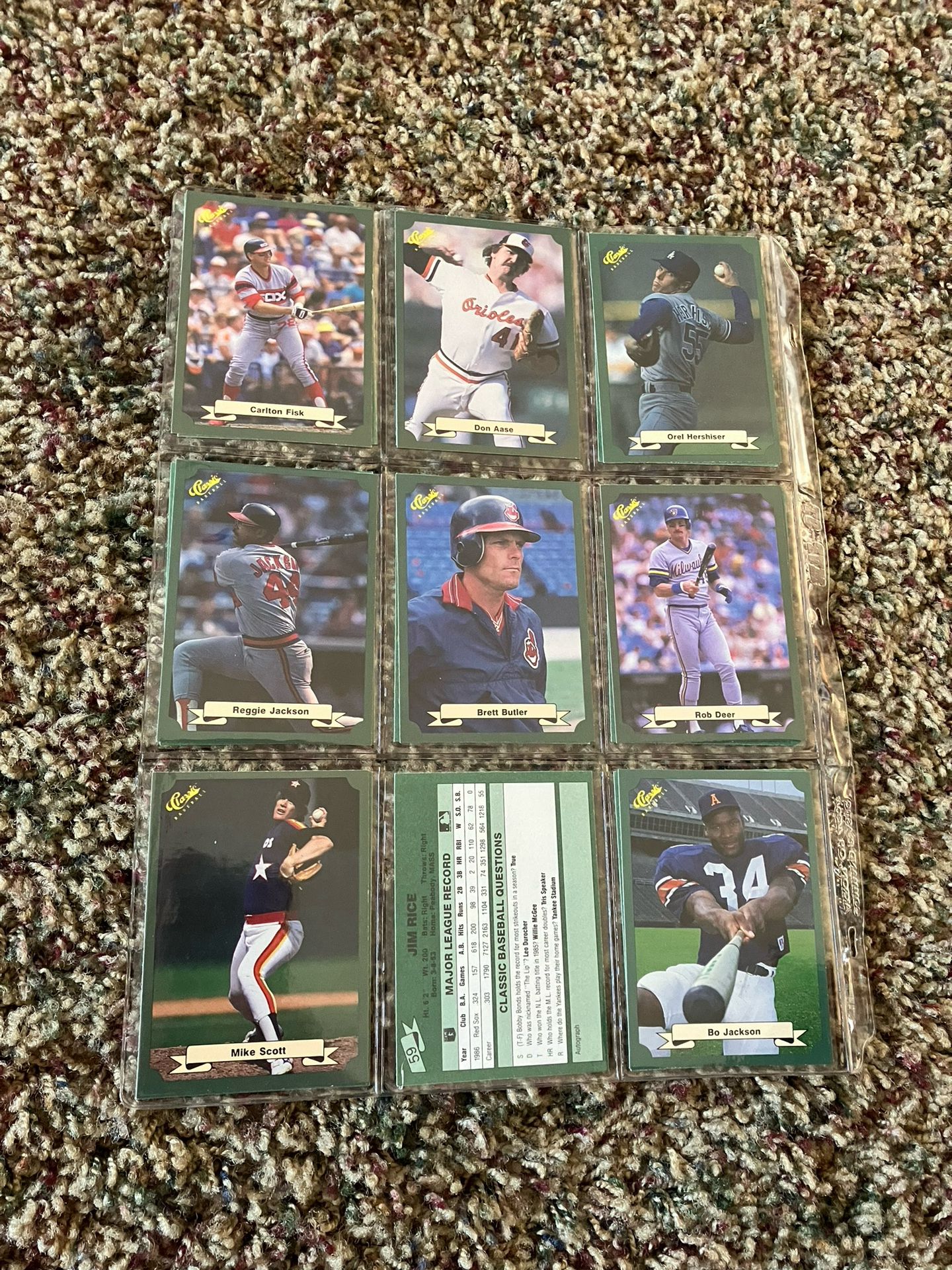 Vintage 1987 Classic MLB Baseball Cards. Lot Of 99.
