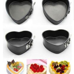 Mini Heart Spring Form Pan Set of 3 - 4 In.