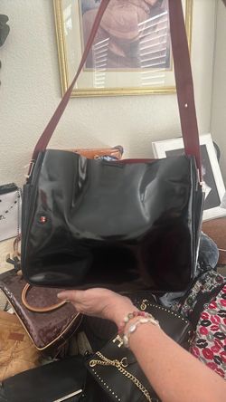 Bally black and burgundy