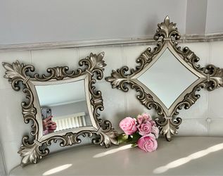 BEAUTIFUL PAIR OF SHABBY CHIC MIRRORS