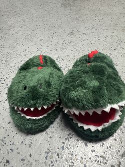 Warm Dinosaur Slippers - Kids