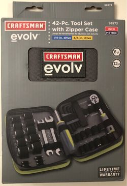 Craftsman 42 piece tool set with zipper case(new)
