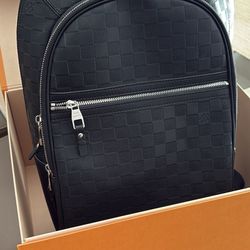 Lv Checker Print BackPack 
