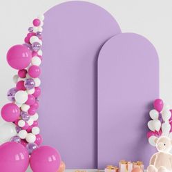 Wedding Cover 7.2FT, 6FT Spandex Fitted Wedding Arch Stand Covers 2 Set Round Top Chiara Arch  Cover for Birthday Party Ce