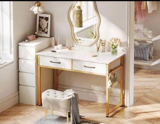 32 Inch Small Computer Desk with 2 Drawers