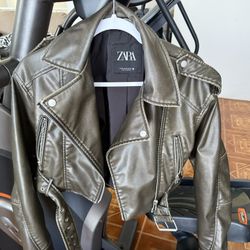 Women Leather Faux ZARA jacket