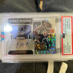 JA MORANT FAST BREAK AUTO PSA 10’RARE 