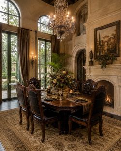 Beautiful dinning table set 6 chairs