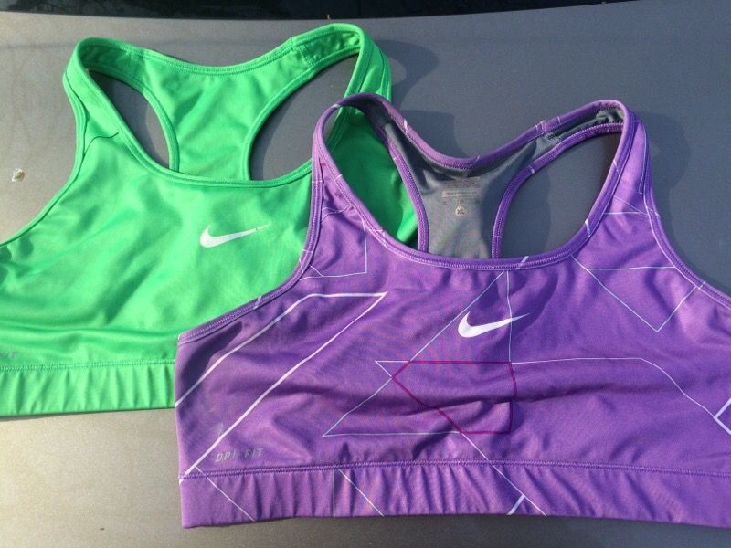 Two Nike sports bras