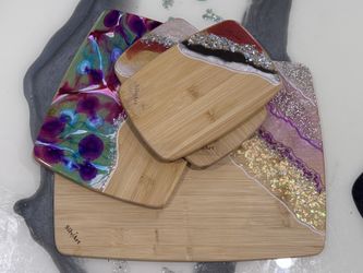 Handcrafted Wood & Resin Serving Boards