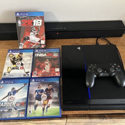 Sony PS4 Console w/ control & 5 games, 500GB BAD HDMI (AS IS, For Repair/Parts)