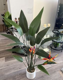 Pretty Artificial Plant With Flowers! Brand New ( Ask For Price)