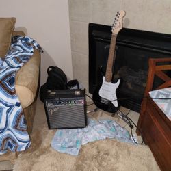 Electric Guitar And Speaker