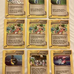 9 E-Reader Pokemon Expedition Trainer Cards in Excellent Condition $2 each