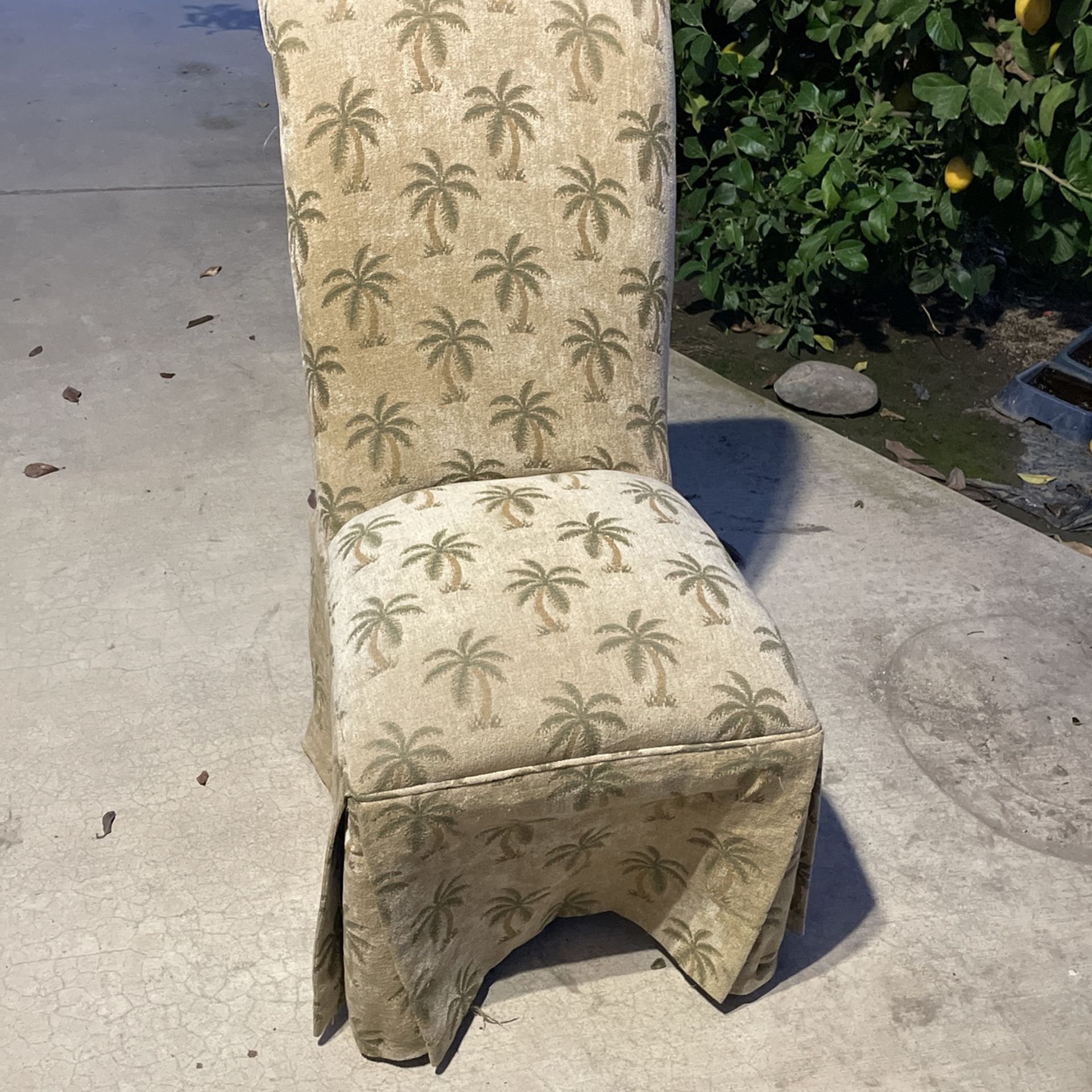 Chair- Upholstered Palm Tree Print