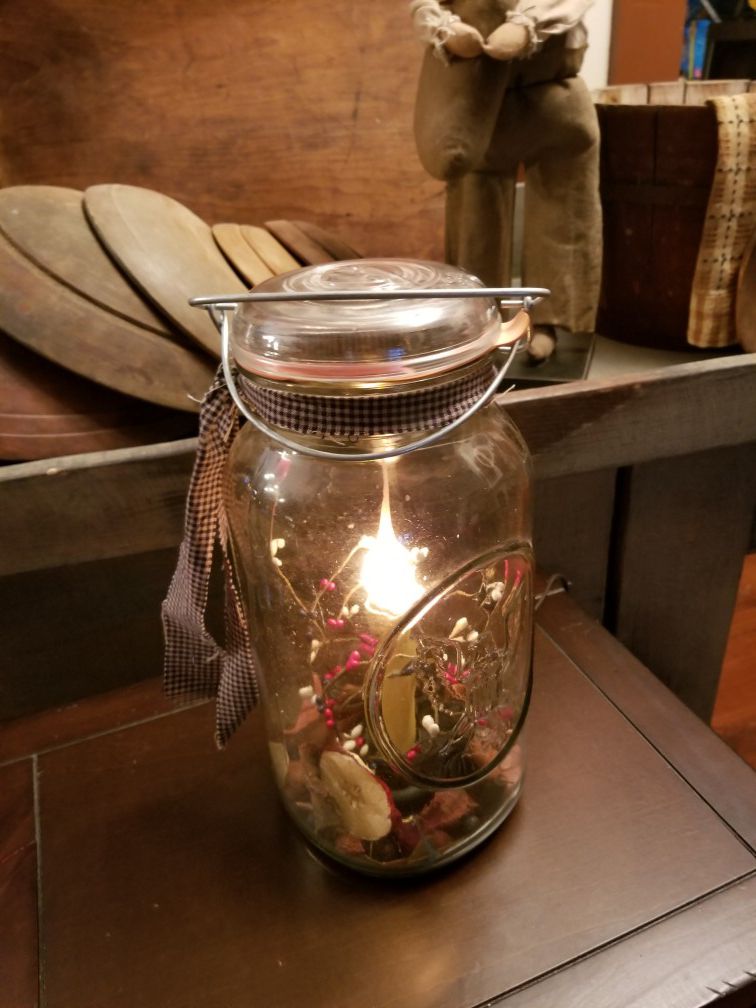Large Mason jar lamp
