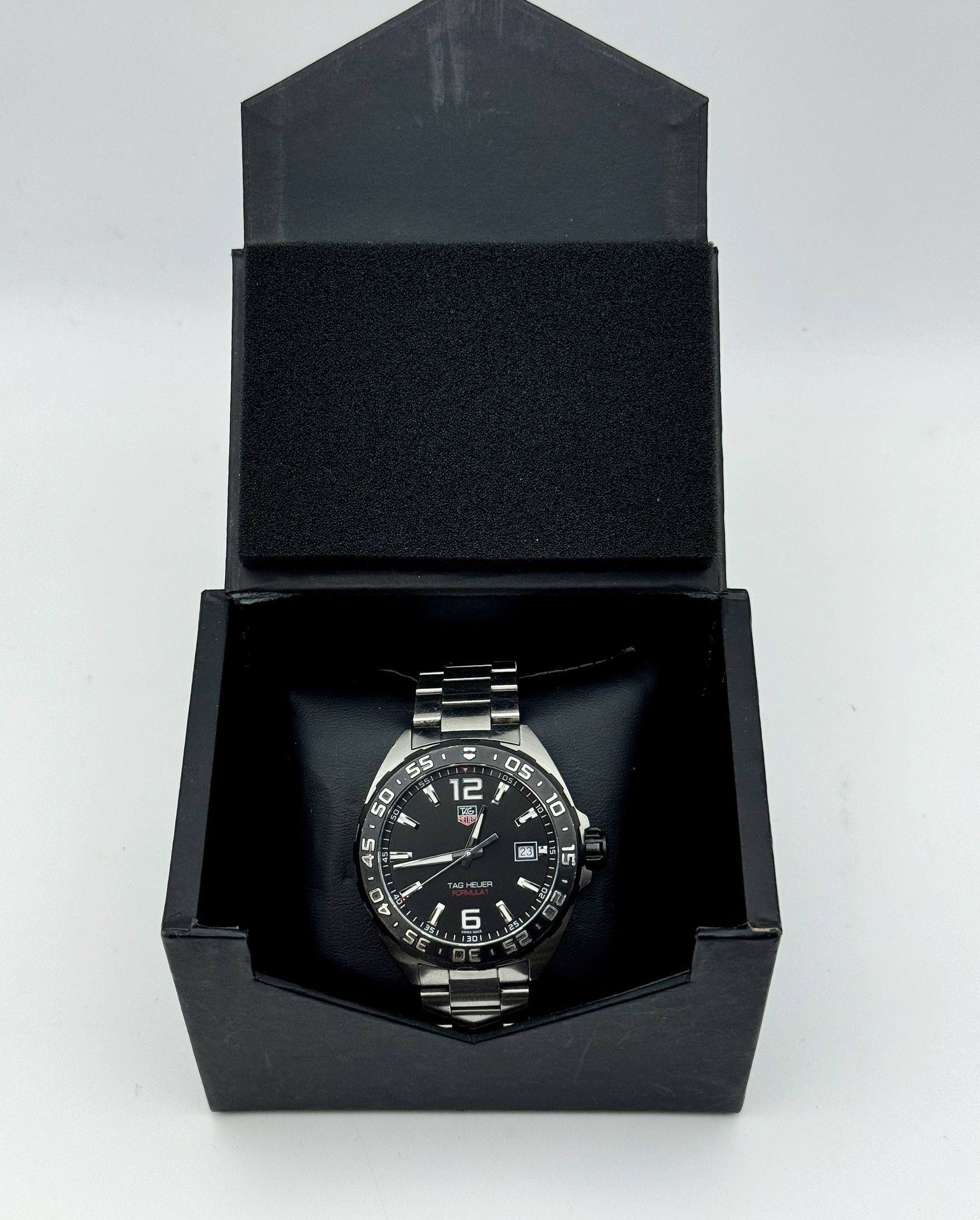 Tag Heuer Formula 1 41mm WAZ1110.BA0875 Black Dial Stainless Steel Bracelet Men’s Watch Box Appraisal