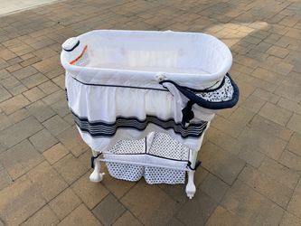 Baby Bassinet with Storage and Canopy